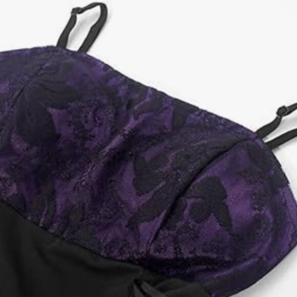 Spaghetti Strap Prom Dress Gothic High Low Floral Lace Bandage Corset Punk - Picture 5 of 7